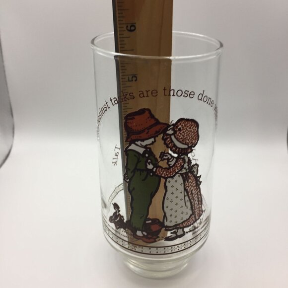 Vintage Limited Edition 6" Holly Hobbie Coca-Cola Drinking Glass Tasks Done Love - Picture 10 of 11